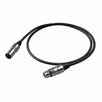 PROEL BULK250LU05 кабель микрофонный XLR папа - XLR мама, длина 0.5 метра