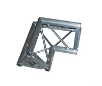 Truss-Master T3030-90-2 A Стыковочный узел для двух модулей треугольной конфигурации, угол 90°, диаметр и толщина стенки трубок: основа - Ø50x2.0 мм, распорки - Ø16x2.0 мм