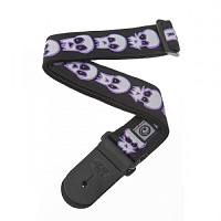 PLANET WAVES 50JS07 гитарный ремень без наплечника, именная серия J.Satriani, 50мм. рисунок Skulls