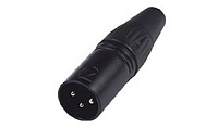 NordFolk NCX5004  кабельный разъем XLR male, черный, пластиковая крышка