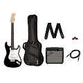 FENDER SQUIER MM STRAT PACK комплект: электрогитара, комбоусилитель Fender Frontman 10G, чехол, медиаторы, кабель и ремень