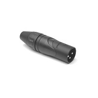 Amphenol AX3MB  Разъем XLR кабельный, "папа", 3 контакта, точеные контакты, цвет черный
