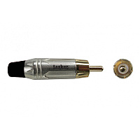 Tasker SP50GRCAM-N Кабельный разъем RCA, позолоченные контакты, черный хвостовик