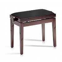 Hidrau BG27 Mahogany Matt 3 (TC9)  банкетка, сатинированное красное дерево, черный вельвет