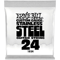 ERNIE BALL 1924 одиночная струна для электрогитары. Нержавеющая сталь, калибр .024