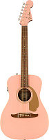 FENDER Malibu Player Shell Pink электроакустическая гитара, цвет розовый