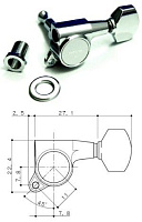 Gotoh SG381-HAPM-07-C-(L3+R3)  колки локовые, автозажим, регулируемые, 3+3