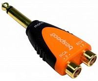 BESPECO SLAD365B Адаптер 6.3 мм Mono Jack male - 2 x RCA female