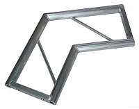 Truss-Master P30-H-120-2 Стыковочный узел для двух модулей плоской конфигурации, вид горизонтальный, угол 120°, диаметр и толщина стенки трубок: основа - Ø50x2.0 мм, распорки - Ø16x2.0 мм
