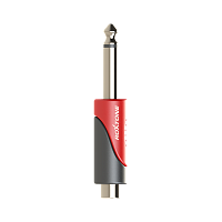 ROXTONE RPAN260 Переходник RCA Female 6.3 mono Male Jack, цвет черно-красный