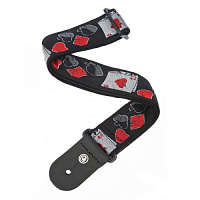 PLANET WAVES 50D01 гитарный ремень без наплечника, 50мм, серия Retro Classics, рисунок Hold Em