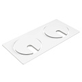 Kondator 935-PF02W Прямоугольная рамка для установки 2 встраиваемых розеток. Размеры (ШxГxВ) 215,5х105х2 мм. Цвет белый