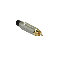 AMPHENOL ACPR-SBK  Разъем RCA, цвет серый, с черным кольцом