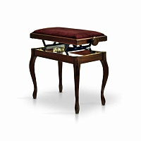 Hidrau BG200 Mahogany Gloss 3 (TC4)  банкетка, полированное красное дерево, коричневый вельвет