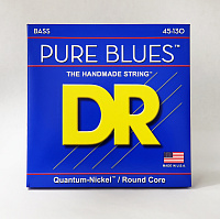 DR PB5-130 струны для 5-струнной бас-гитары, калибр 45-130, серия PURE BLUES™ Quantum Nickel™, обмотка никель, покрытия нет