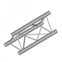 Dura Truss DT 23-050  Ферма алюминиевая, сечение 220х220мм, длина 500мм. Труба 35х2. Макс. распределенная нагрузка 215кг\м. Вес 1,4кг