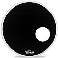 EVANS BD22RB 22" Genera EQ3 Resonant передний пластик для бас барабана, Black с отверстием 5" однослойный черный с демпфирующим кольцом