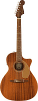 FENDER Newporter Player All-Mahogany электроакустическая гитара, цвет натуральный