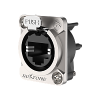 ROXTONE RE8FD5V Разъем RJ45 панельный, гнездо, тип D, розетки соответствуют CAT5e согласно стандарту TIA / EIA 568-C.2 и ISO / IEC1 1801, возможность использования с разъемом RJ45 и разъемом RJ45 типа XLR
