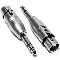 ROXTONE RA016 Переходник 3P XLR Female 6.3 мм stereo Jack Male, металл