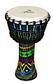 YUKA DJPC08-16  джембе, веревочная настройка, размер: 8"(20см)-16"(40см), мембрана и корпус: пластикю Декорирован в карибском стиле