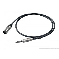 Proel BULK230LU10 Микрофонный кабель, XLR папа - 6.3 mm Jack stereo, длина 10 метров
