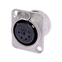 Neutrik NC6FD-L-1 панельный разъем XLR female 6 контакта