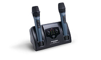 Pasgao PAW3100C/PAH907C 656,1/678,5MHz  радиосистема с двумя ручными динамическими микрофонами, встоенное зарядное устройство, фиксированная частота
