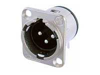 Neutrik NC3MD-H панельный разъем XLR male серии D, горизонт. установка на ПП