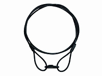 EUROLITE Steel rope 1400x4mm, black Тросик страховочный 1400х4 мм, удерживающая способность 90 кг, с карабином, цвет черный