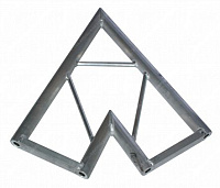 Truss-Master P30-H-60-2 Стыковочный узел для двух модулей плоской конфигурации, вид горизонтальный, угол 60°, диаметр и толщина стенки трубок: основа - Ø50x2.0 мм, распорки - Ø16x2.0 мм